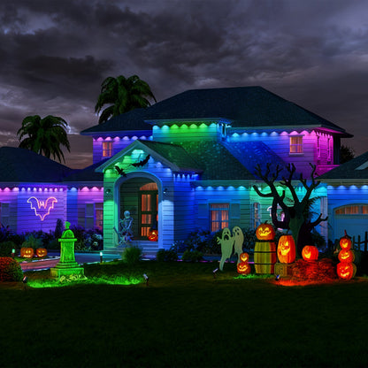 🔥First 100 :2nd Item 60% Off,RGB Eave Lights for Outdoor Use