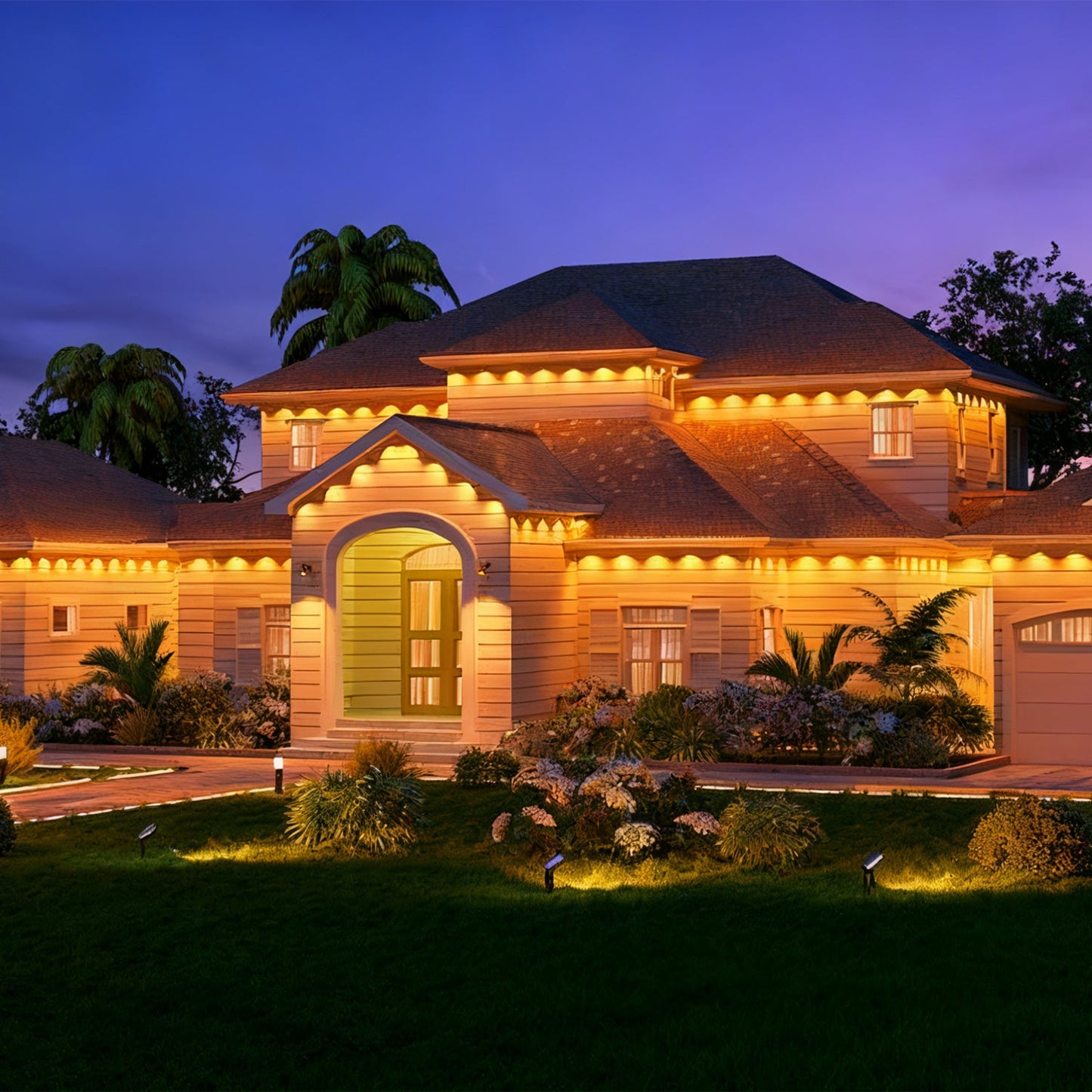 🔥First 100 :2nd Item 60% Off,RGB Eave Lights for Outdoor Use