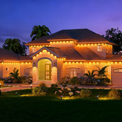 🔥First 100 :2nd Item 60% Off,RGB Eave Lights for Outdoor Use