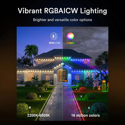 🔥First 100 :2nd Item 60% Off,RGB Eave Lights for Outdoor Use